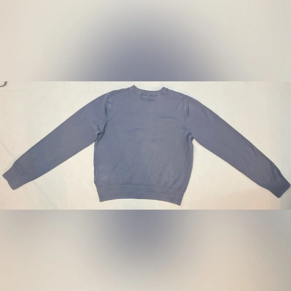 H&M Fine Knit Cardigan Light Dusty Blue Soft Viscose Blend Size S - Picture 3 of 16